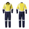 Fluorescent yellow Hi vis Safety fire retardant 100% cotton flame retardant working coverall