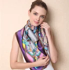 Customized Color 100% Pure Silk Satin Scarf Of Printing
