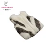 high quality womens panda stripe black and white faux fur vest jacket