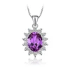 3.2ct Created Sapphire Pendant 925 Sterling Silver Jewelry From JewelryPalace