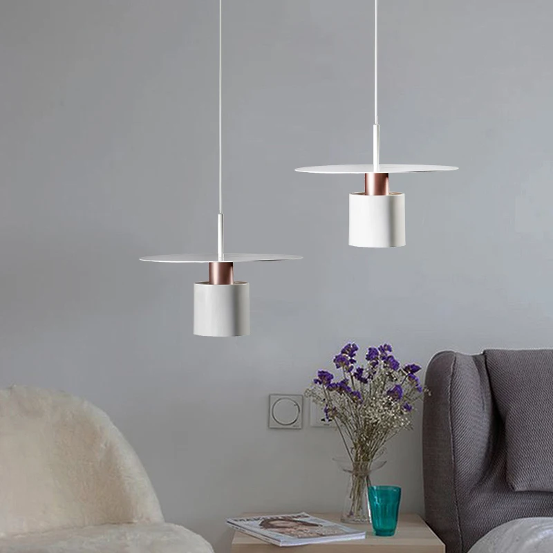 Nordic contracted show dining room small chandelier Denmark creative metal bedroom bedside dining room study corridor chandelier