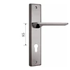 High Quality 250~280mm Zinc Main Alloy Door Handles luxury door hardware on plate