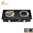 Household Portable Infrared 2 Burner Glass Top Lpg Gas Cooker Cooking Stove