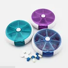 Plastic Small Rotatable Weekly Pill Case Box for Medicine Storage