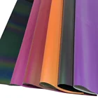 Holographic mirror reflective leather for small handbag