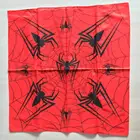 Square cotton red black spider man bandana napkins cotton bandana necktie