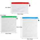 Amazon hot selling drawstring small shopping nylon mesh bag