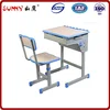 New customized cool school furniture Wooden desk chair with metal legs