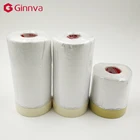 Alibaba China Manufacturer Partly Self Adhesive Auto Painting Masking Kraft Paper
