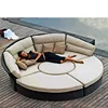 2018 New Design Patio Wicker Garden Furniture Sofa Bed Double Deck Bed Rattan Outdoor Furniture