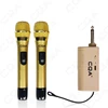 CAQ Best Selling Universal Dual UHF Wireless Microphone price 2 Mic System