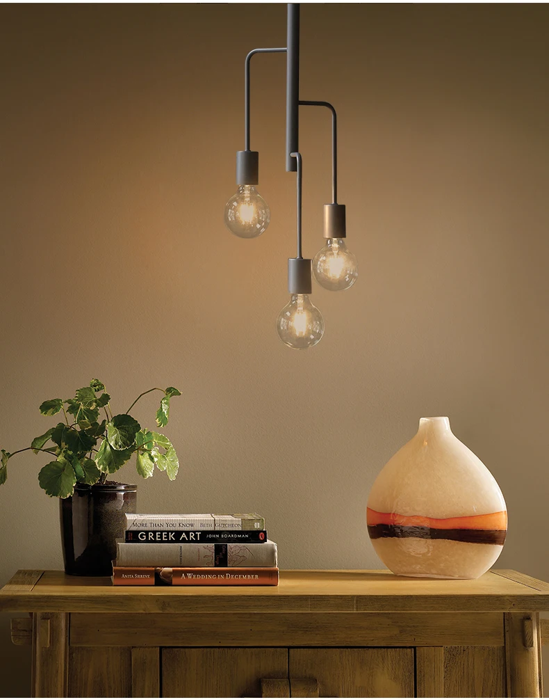 Indoor Dining hall corridor simple modern metal clothing store cafe chandelier light