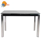 hign quality ceramic extending tempered glass dining table