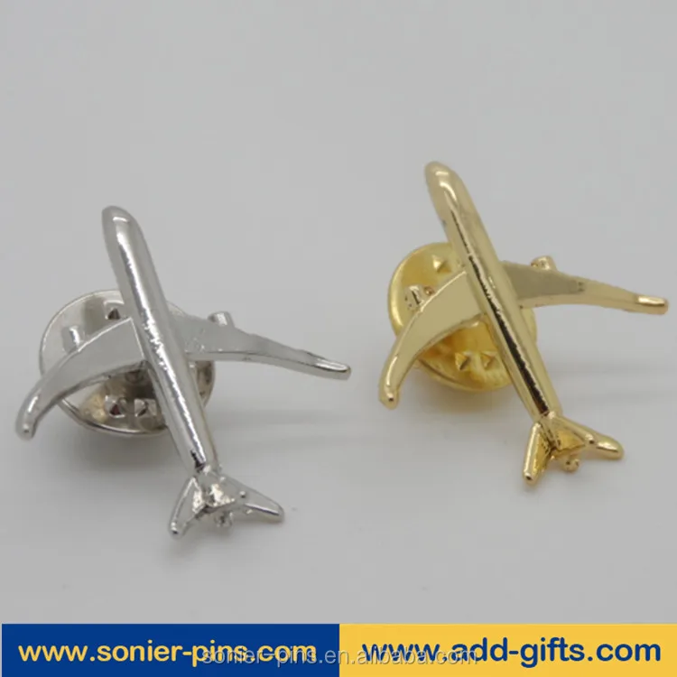 Sonier штыри серебряное золото пустой небольшой самолет нагрудные значки