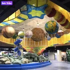 kindergarten indoor plastic slide and swing playground equipment set for kids