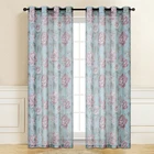High Level Korean Linen Fabric Wholesale Floral Printed Curtain
