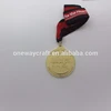 Wholesale Metal Running Sports Neck Ribbons Gold Medal