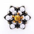 20mm Luxury Round Flatback Heart-shaped Rhinestones Decoration Shiny Button For Wedding Invitation Card
