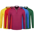 Men and women online hot sale polo shirt, 100% long sleeve polo shirt