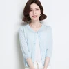 Cheap light blue summer design womens knitted cardigan on sale