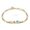 18k Gold Plated Baby Bracelets & Bangles For Children Bracelet Heart Pattern Baby Products Kids Jewelry