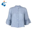 Manufactory wholesale short design fashion korean summer bell sleeve blouse