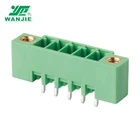 Pitch 3.5mm 3.81mm pin header male terminal block with nuts WJ15EDGVM-3.5/3.81 WJ15EDGRM-3.5/3.81