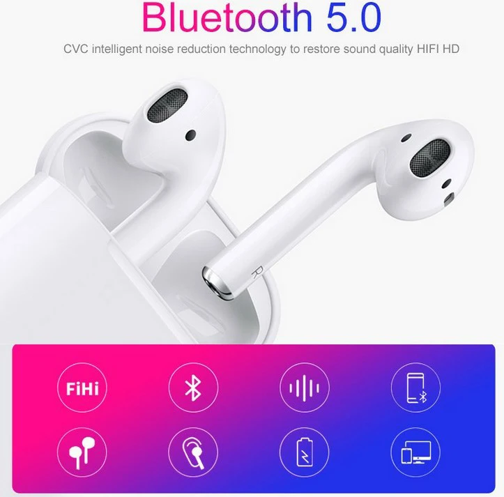 I12 Black Earphone Box Bluetooth Earphone Battery Blootooth Headphones Binaural Microphone - ANKUX.COM