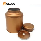 Round Tin Box Luxury Solid Color Patternless Round Tea Packaging Tin Box