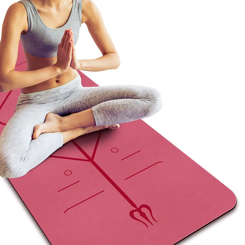Custom eco made folding round suede yoga mat with logo printing