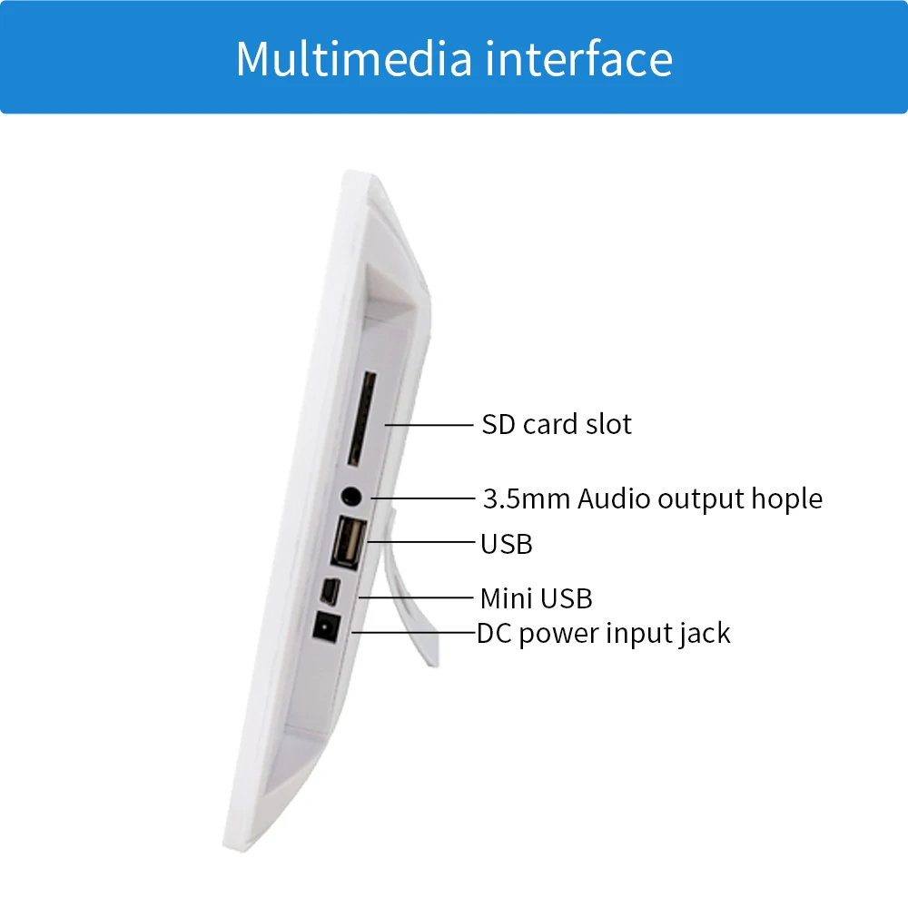 Bulk durable autoplay video picture commercial gift 7 inch digital photo frame