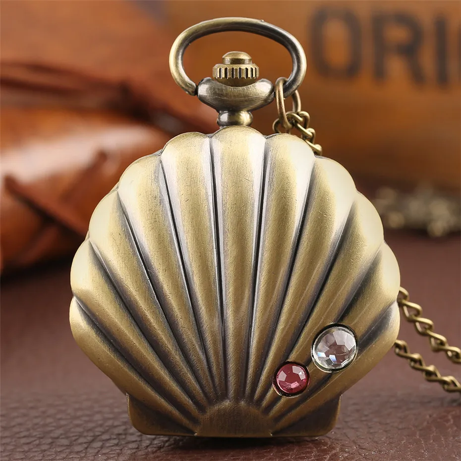 shell shape quartz pocket watch07