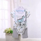 Summer Newborn Baby Gift 5pcs Set 100% Cotton Infant Baby Clothing sets