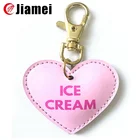 PU leather keychain OEM custom key tag chain