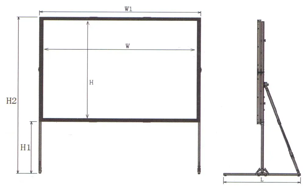 200 Inch Portable Easy Fold Projector Screen / Front and Rear Projection Optional Fast Fold Screen