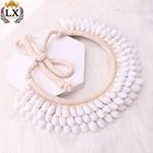 NLX-01190 unique design boho handmade weave necklace 3 layered shell fashion jewelry sets statement sea shell necklace