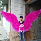 large fairy wings made of artifical feathers for party show