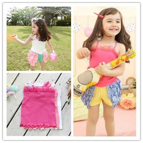 phelfish summer new models 13189 candy-colored halter top Korean girls high quality vest children's clothing