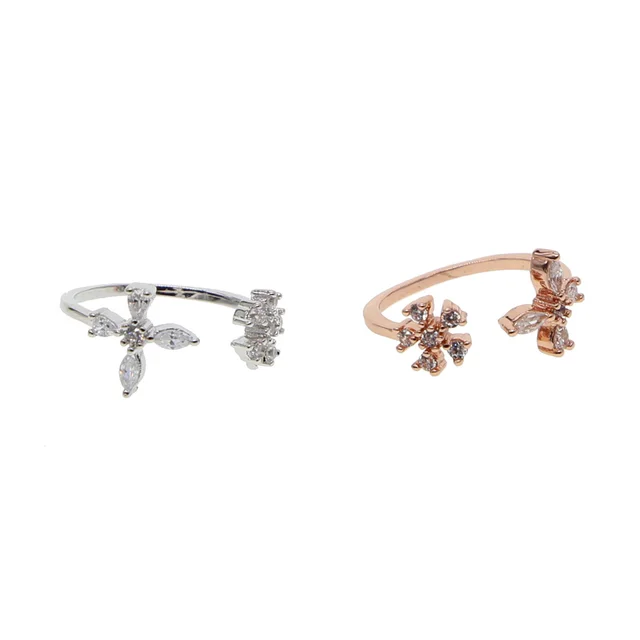 new arrived christmas gift jewelry cz cross snowflake open