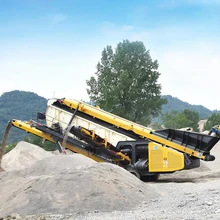 mobile ore rock stone crusher machine mobile screening equipment