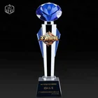 Crystal Parts Business Trophy Personalized Customize Uv Printing Diamond Crystal with Parts Acrylic Trophy