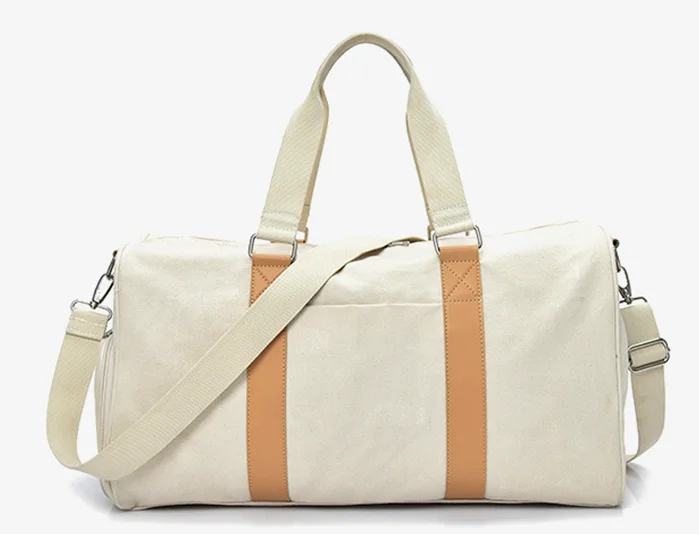 High quality unisex weekend travel shoudler bag sport gym canvas duffel bag