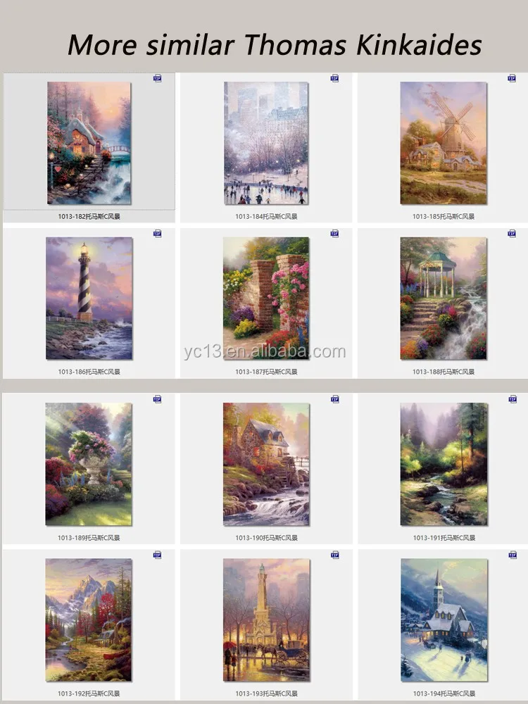 christmas picture magnetic frame &print canvas painting -Thomas kinkaides 1013-194