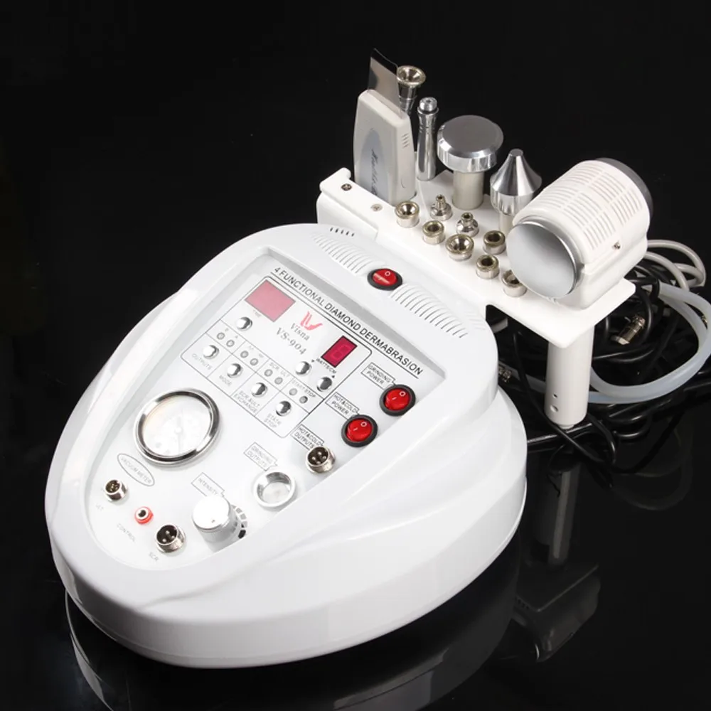 Diamond Microdermabrasion 4in1 Dermabrasion Skin Scrubber Cold &hot Hammer Spa beauty equipment