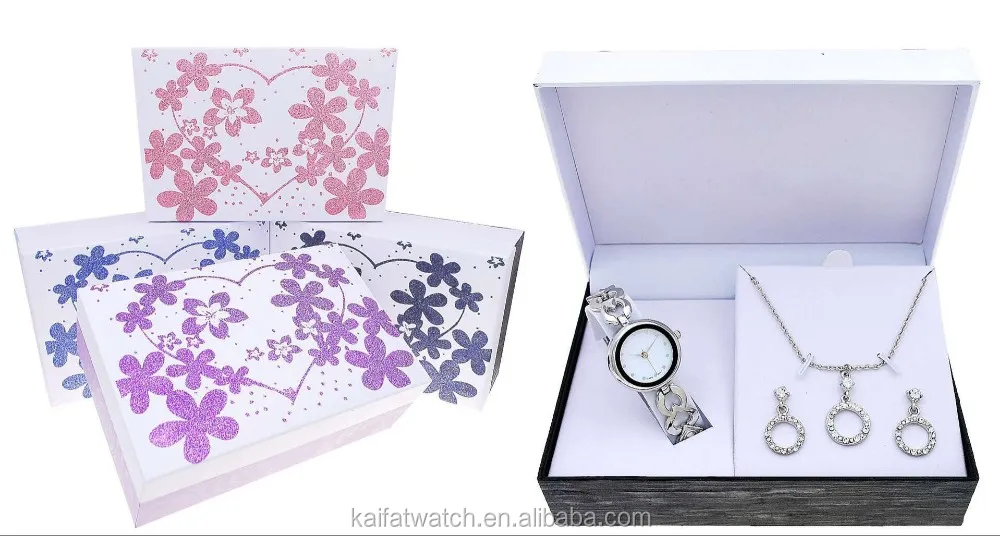 beautiful ladies jewelry watch gift set