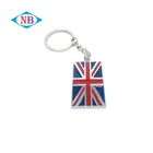 Wholesales UK flag keyring travel souvenir metal custom keychain
