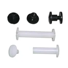 Plastic Book Binding Screws Black Plastic Male and Female Screws Chicago Screws