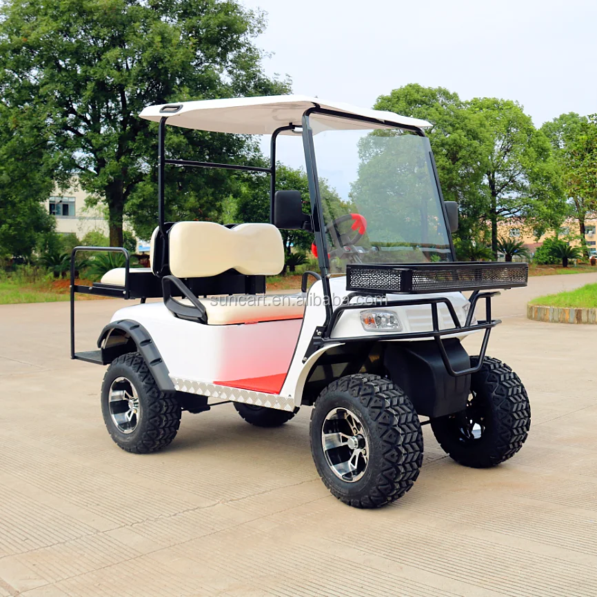 4 places chariot de golf alimenté par batterie électrique véhicule tout terrain à quatre roues chariots de golf bon marché à vendre