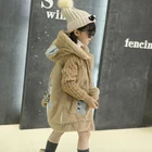 Wholesale Girls Cartoon Thick Sweater Overcoat Kids Winter Clothes