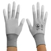 Light Weight Wearability Conductive Nylon and Carbon PU Fingertip Coated Electronics Working Antistatic ESD Top Fit Gloves